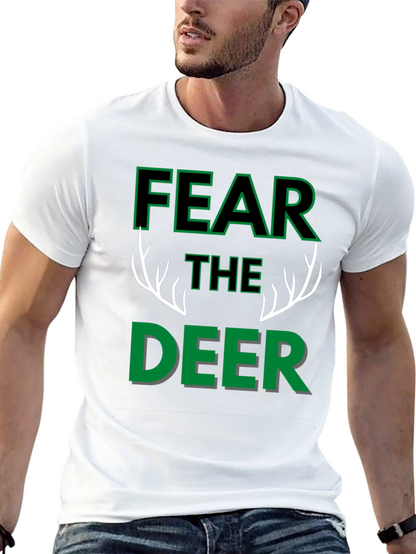 Fear The Deer Black Graphic T-Shirt