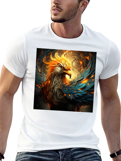 Fiery Phoenix Graphic Tee - Bold Black T-Shirt