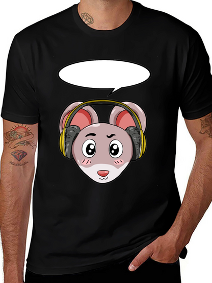 Cool Mouse with Headphones T-Shirt