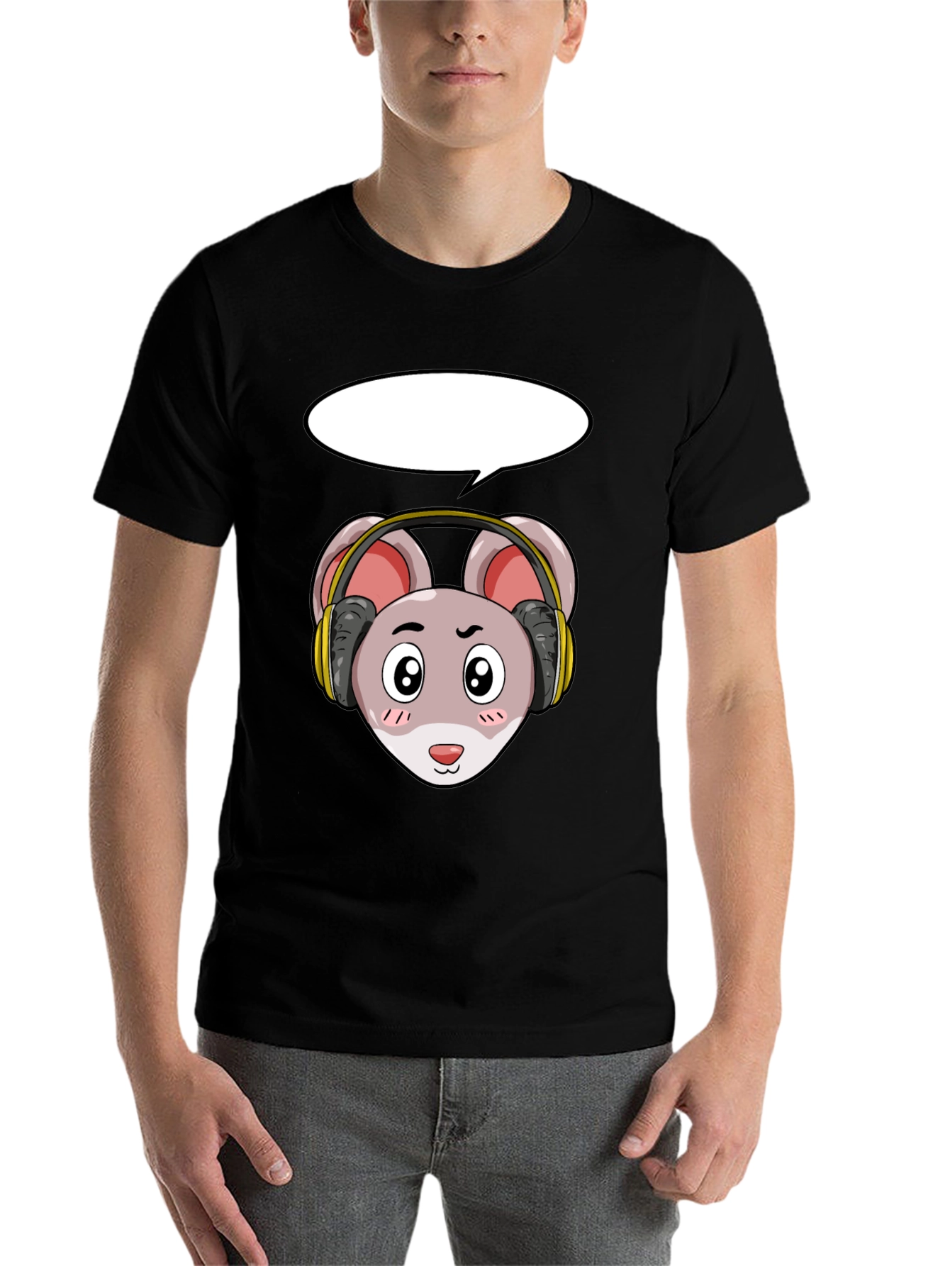 Cool Mouse with Headphones T-Shirt