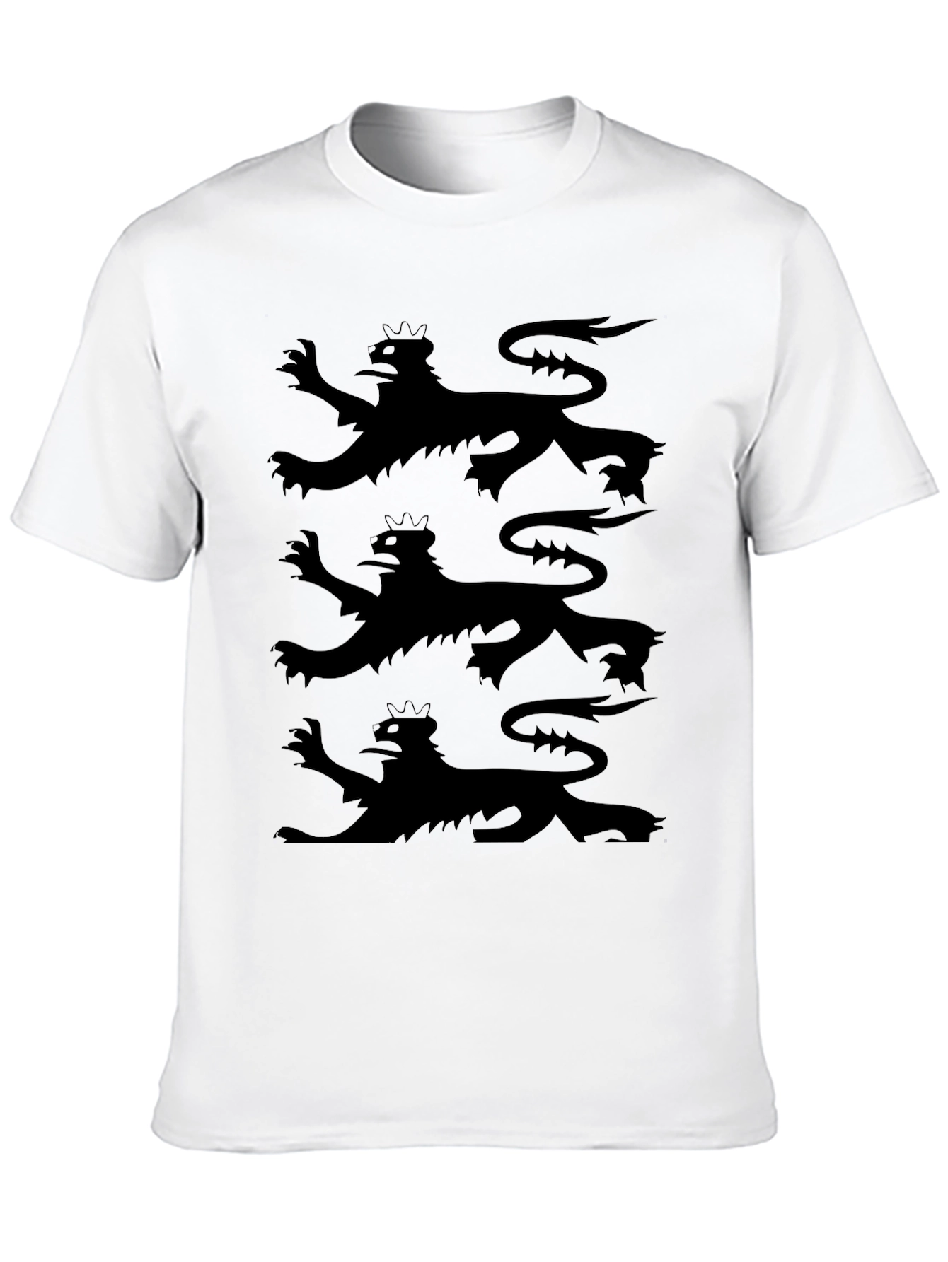 Triple Lion Rampant Graphic Tee - Black