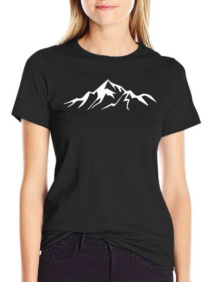 Mountain Graphic Tee - Black Casual T-Shirt