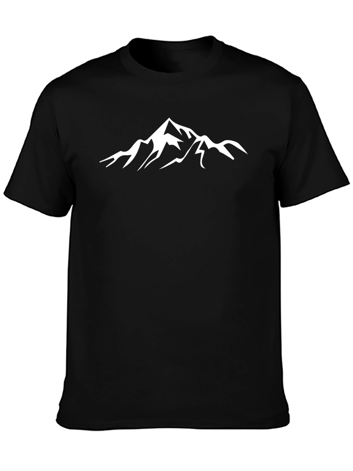 Mountain Graphic Tee - Black Casual T-Shirt