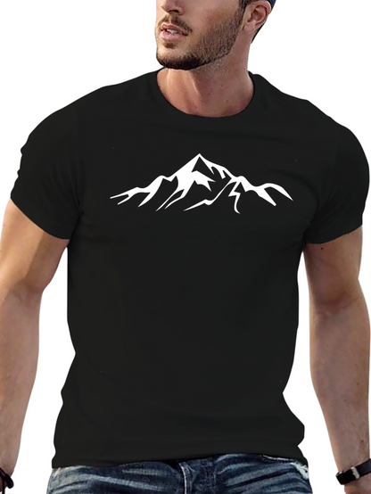 Mountain Graphic Tee - Black Casual T-Shirt