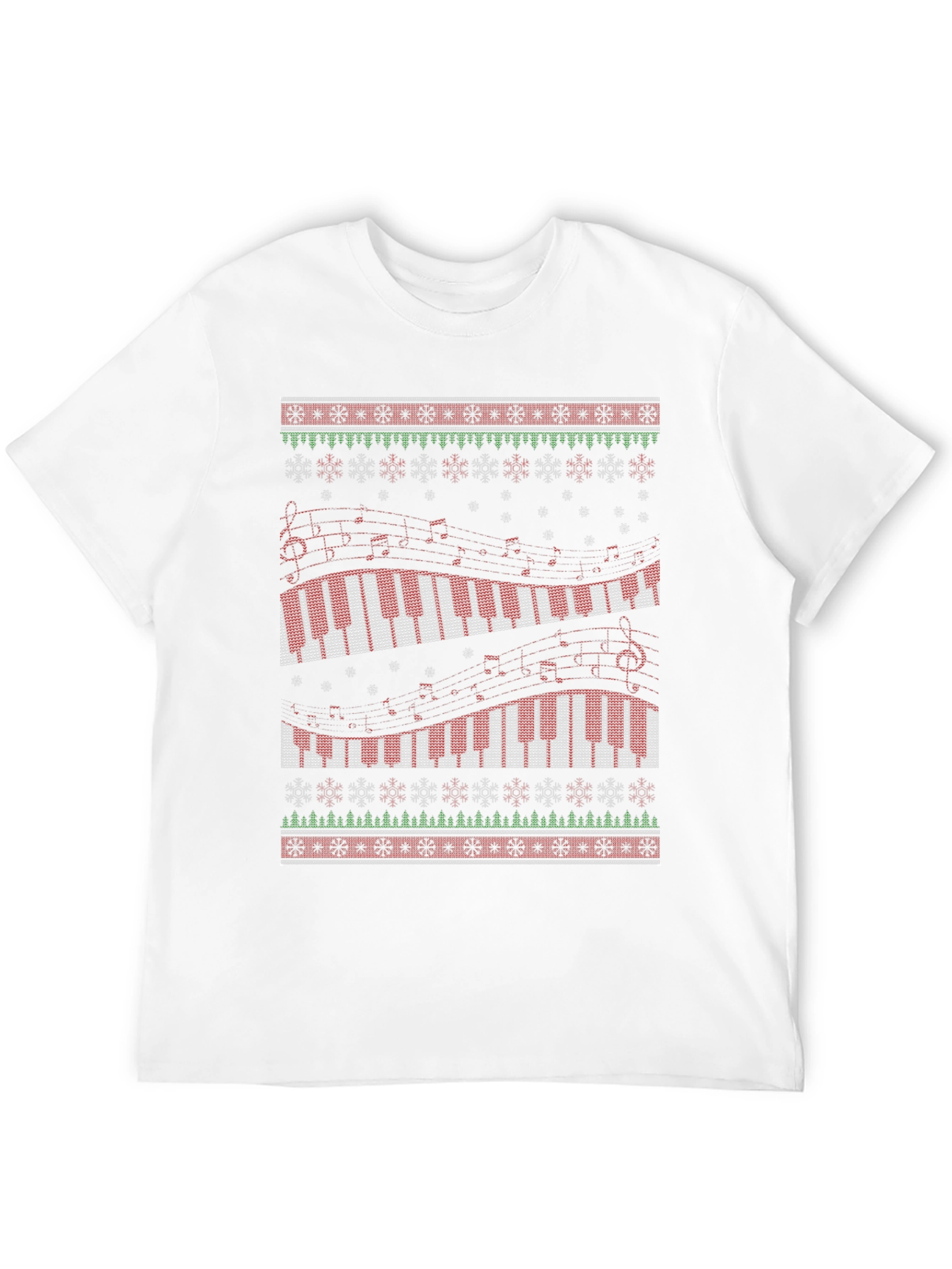 Piano Keys Music Lover Ugly Christmas Sweater T-Shirt