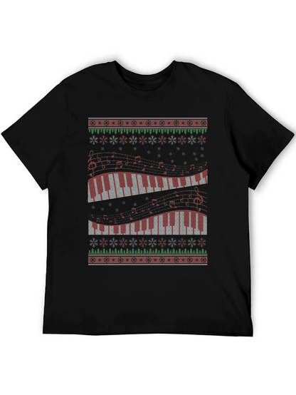 Piano Keys Music Lover Ugly Christmas Sweater T-Shirt