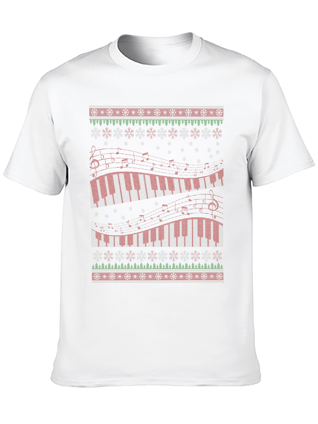 Piano Keys Music Lover Ugly Christmas Sweater T-Shirt