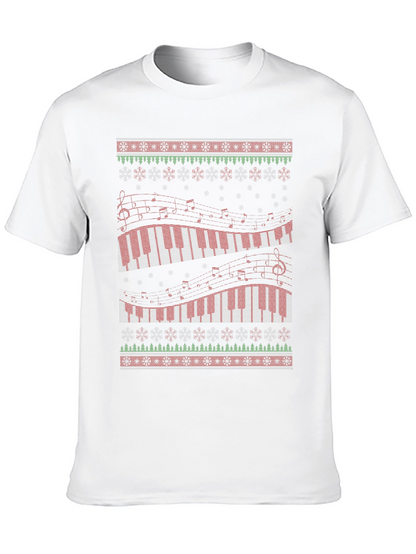 Piano Keys Music Lover Ugly Christmas Sweater T-Shirt