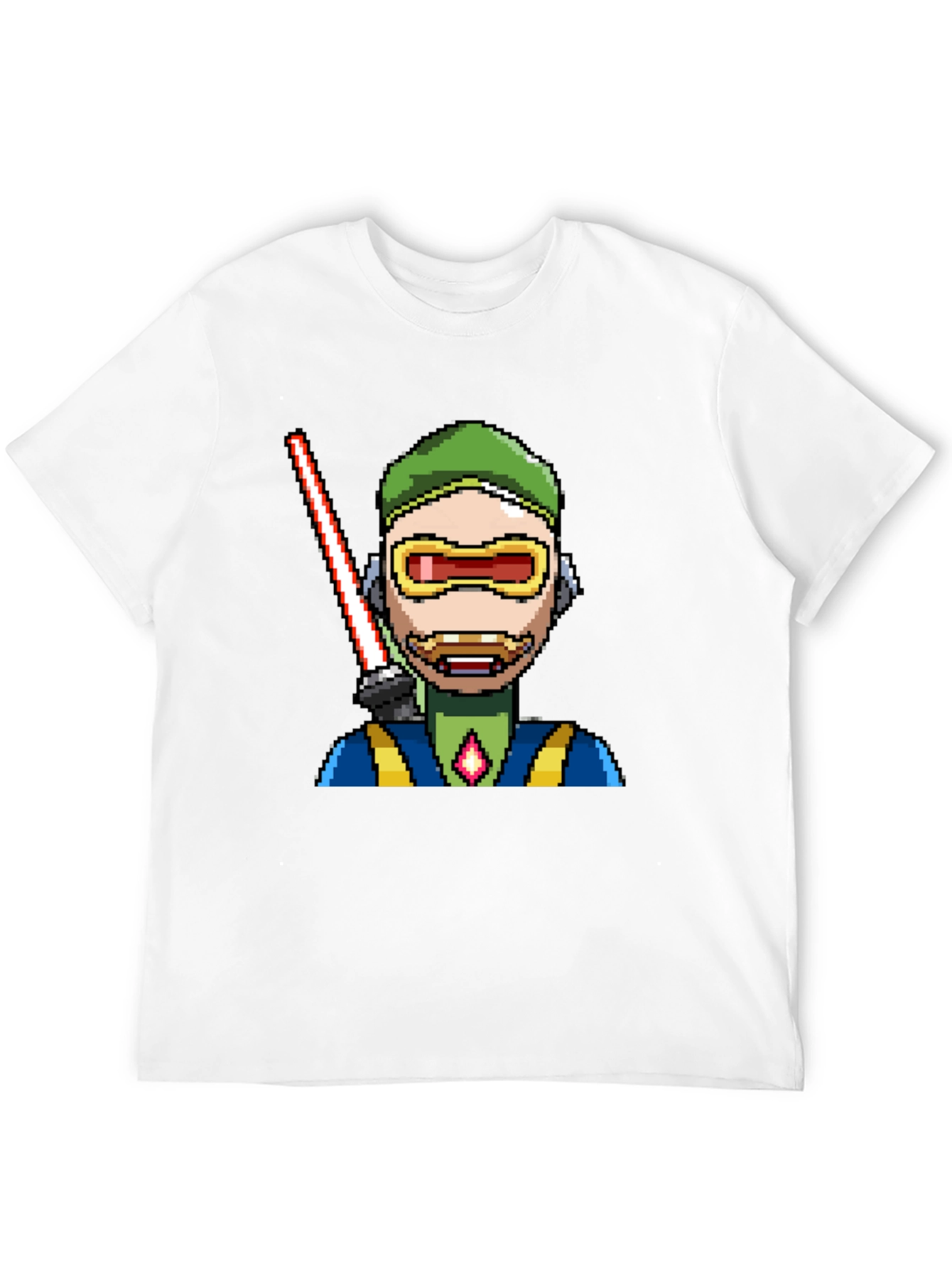 Pixel Art Sci-Fi Character Black T-Shirt