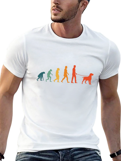 Evolution of Dog Walker T-Shirt - Black