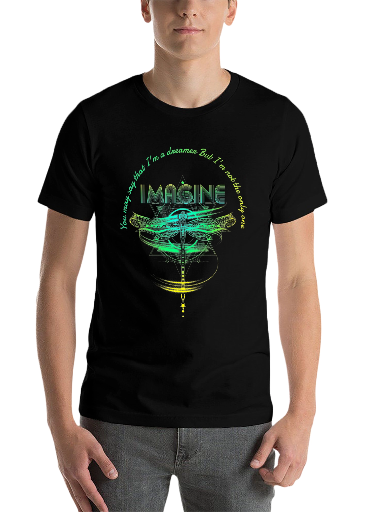 Imagine Dragonfly Graphic T-Shirt - Dreamer Tee