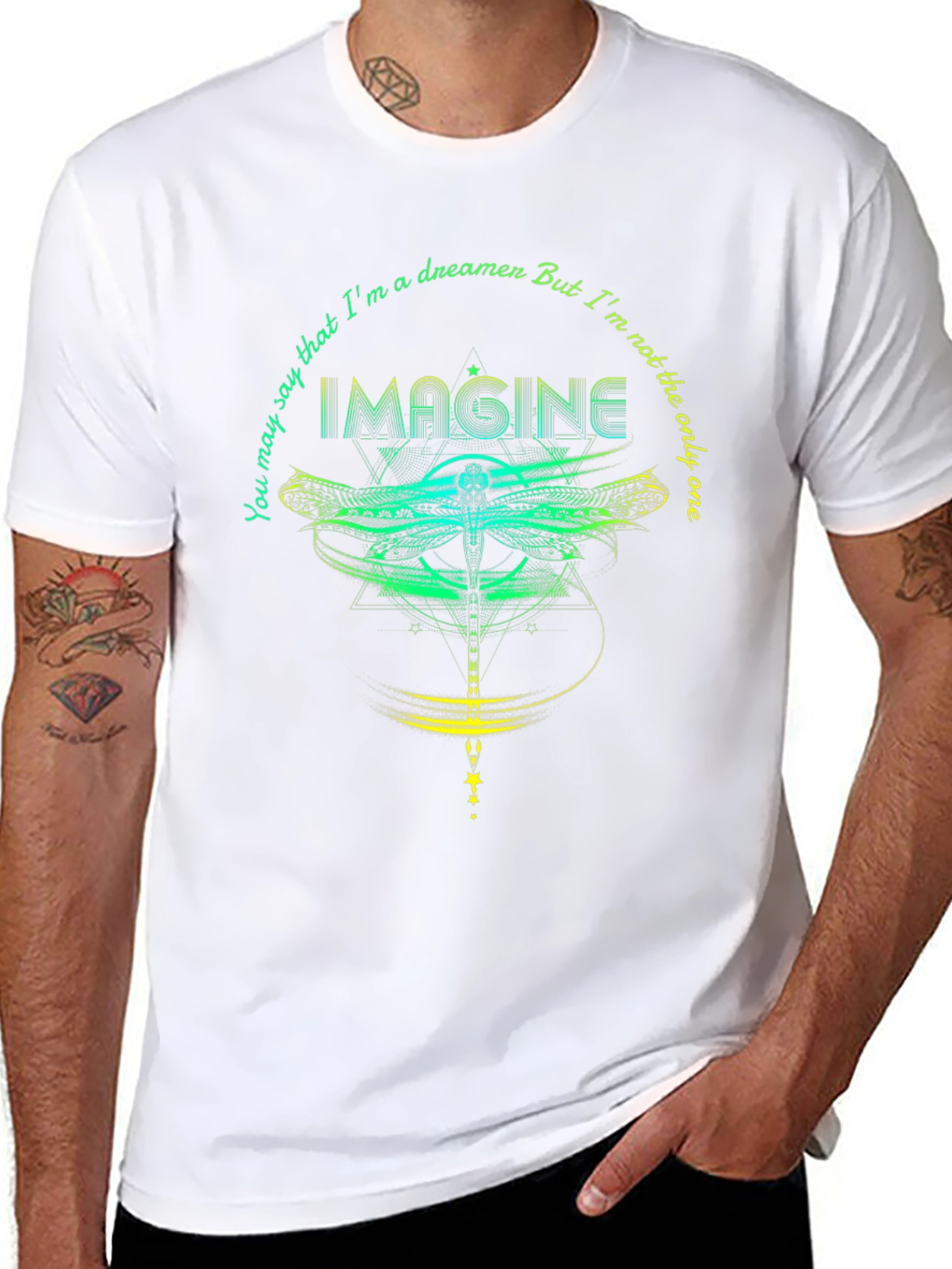 Imagine Dragonfly Graphic T-Shirt - Dreamer Tee