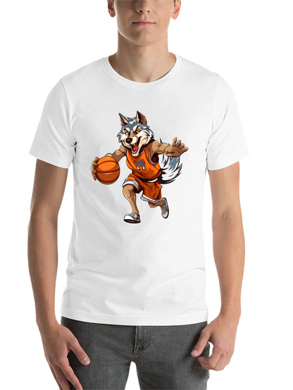 Wolf Basketball Player Graphic T-Shirt