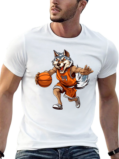 Wolf Basketball Player Graphic T-Shirt