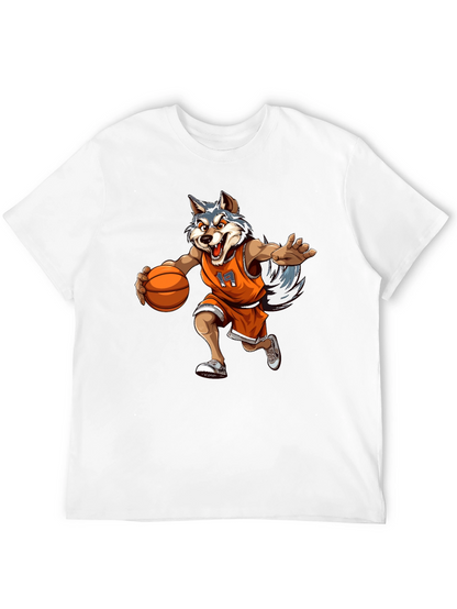 Wolf Basketball Player Graphic T-Shirt