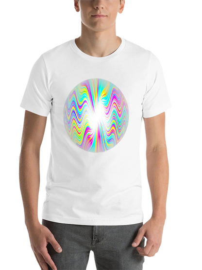 Psychedelic Orb Graphic Tee - Black Cotton T-Shirt