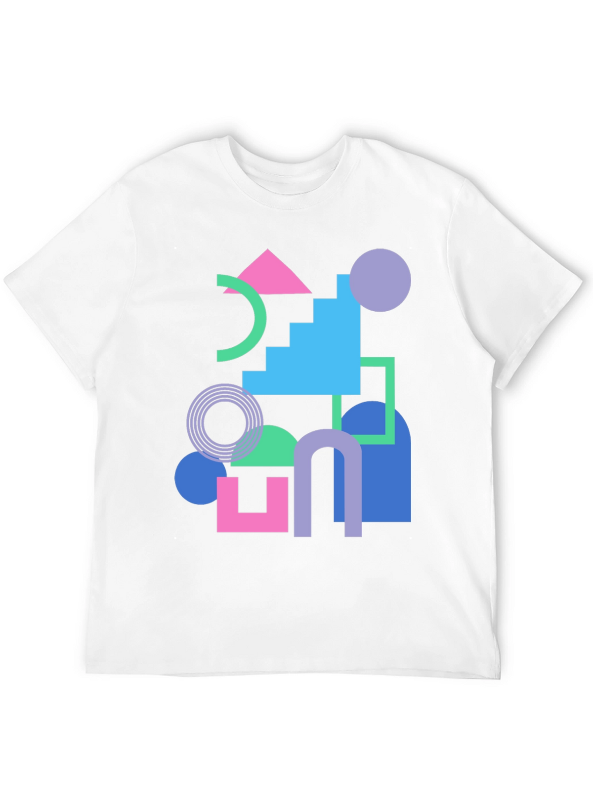 Geometric T-Shirt - Retro Style