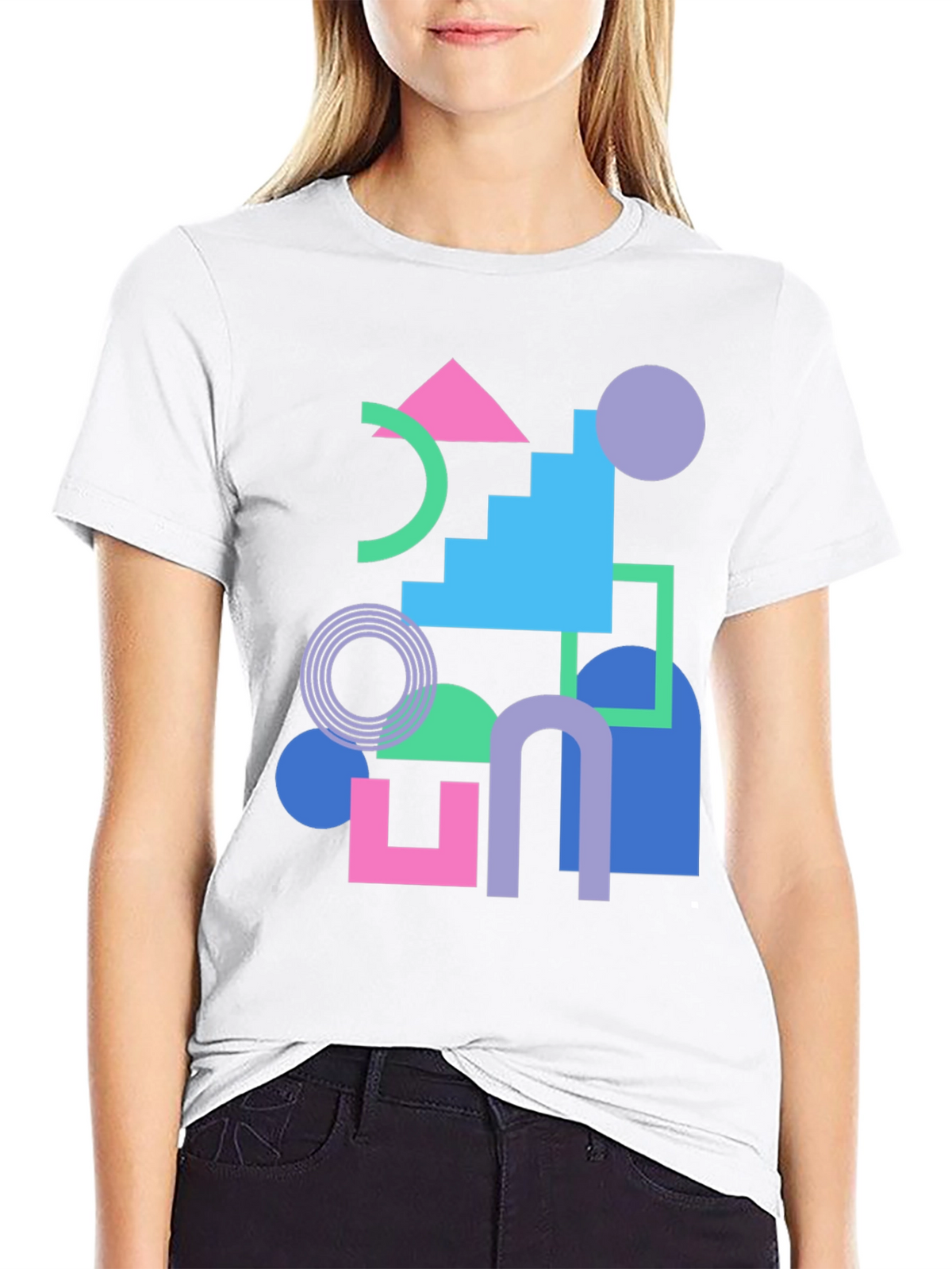 Geometric T-Shirt - Retro Style