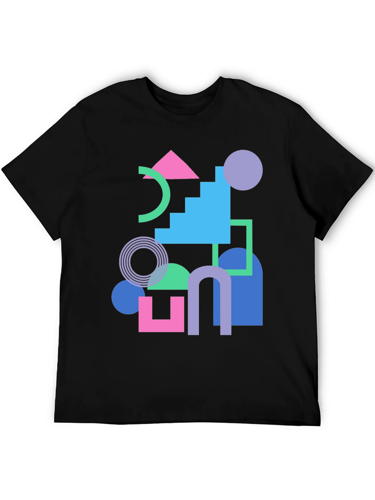 Geometric T-Shirt - Retro Style