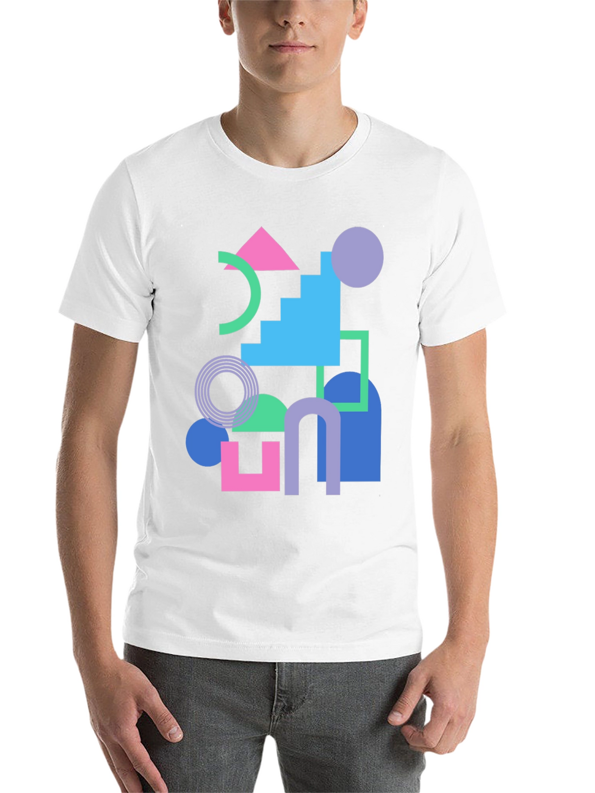 Geometric T-Shirt - Retro Style