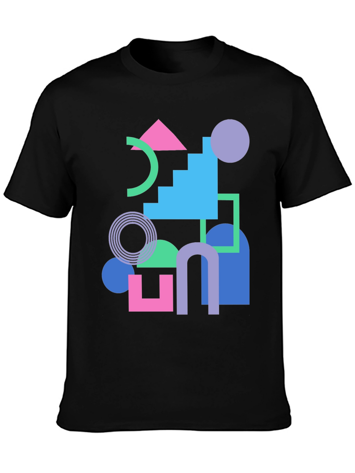 Geometric T-Shirt - Retro Style