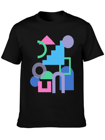 Geometric T-Shirt - Retro Style