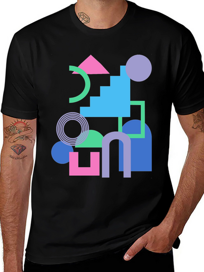Geometric T-Shirt - Retro Style