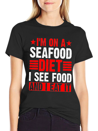 Seafood Diet T-Shirt - Funny Graphic Tee