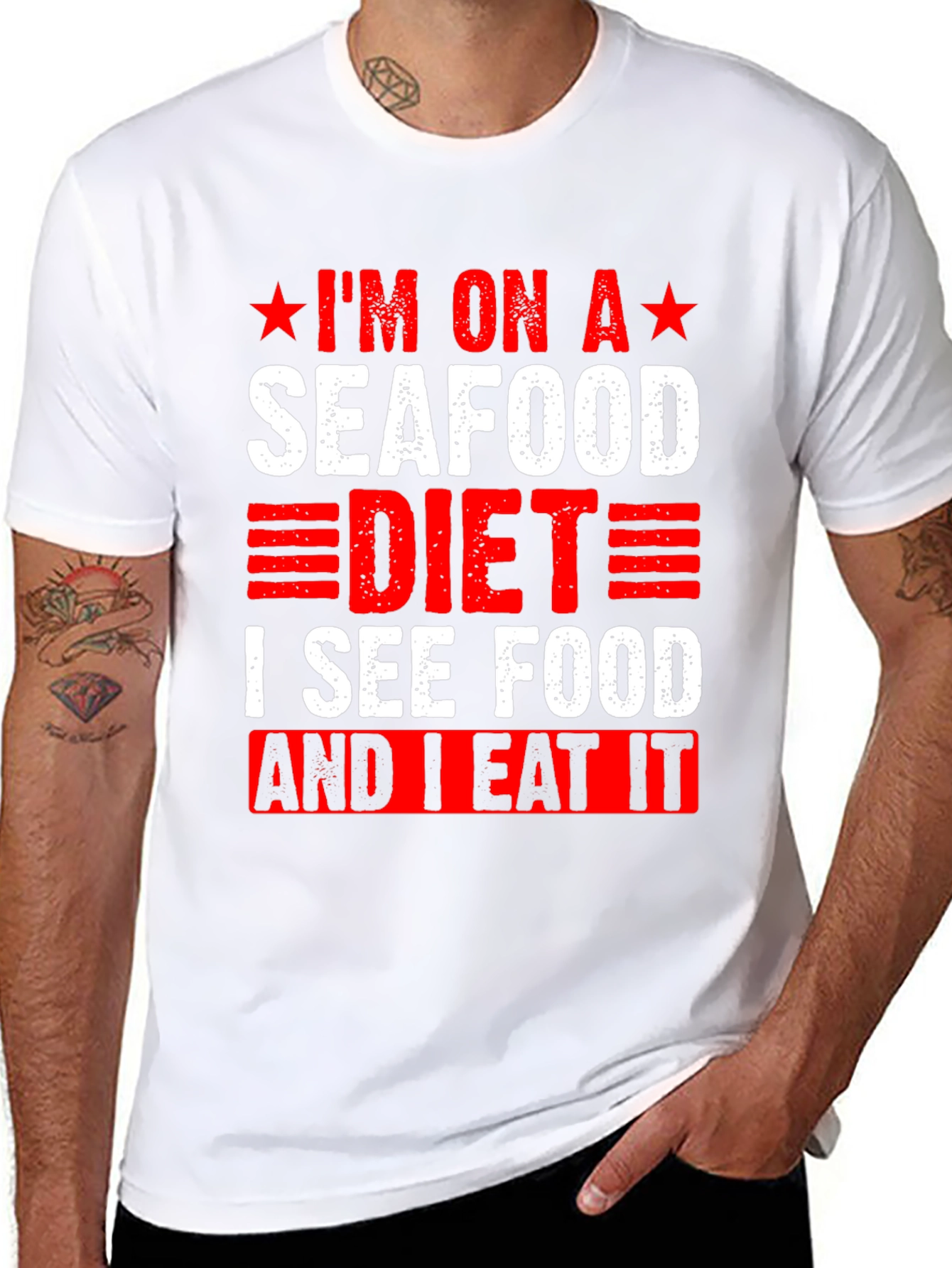 Seafood Diet T-Shirt - Funny Graphic Tee