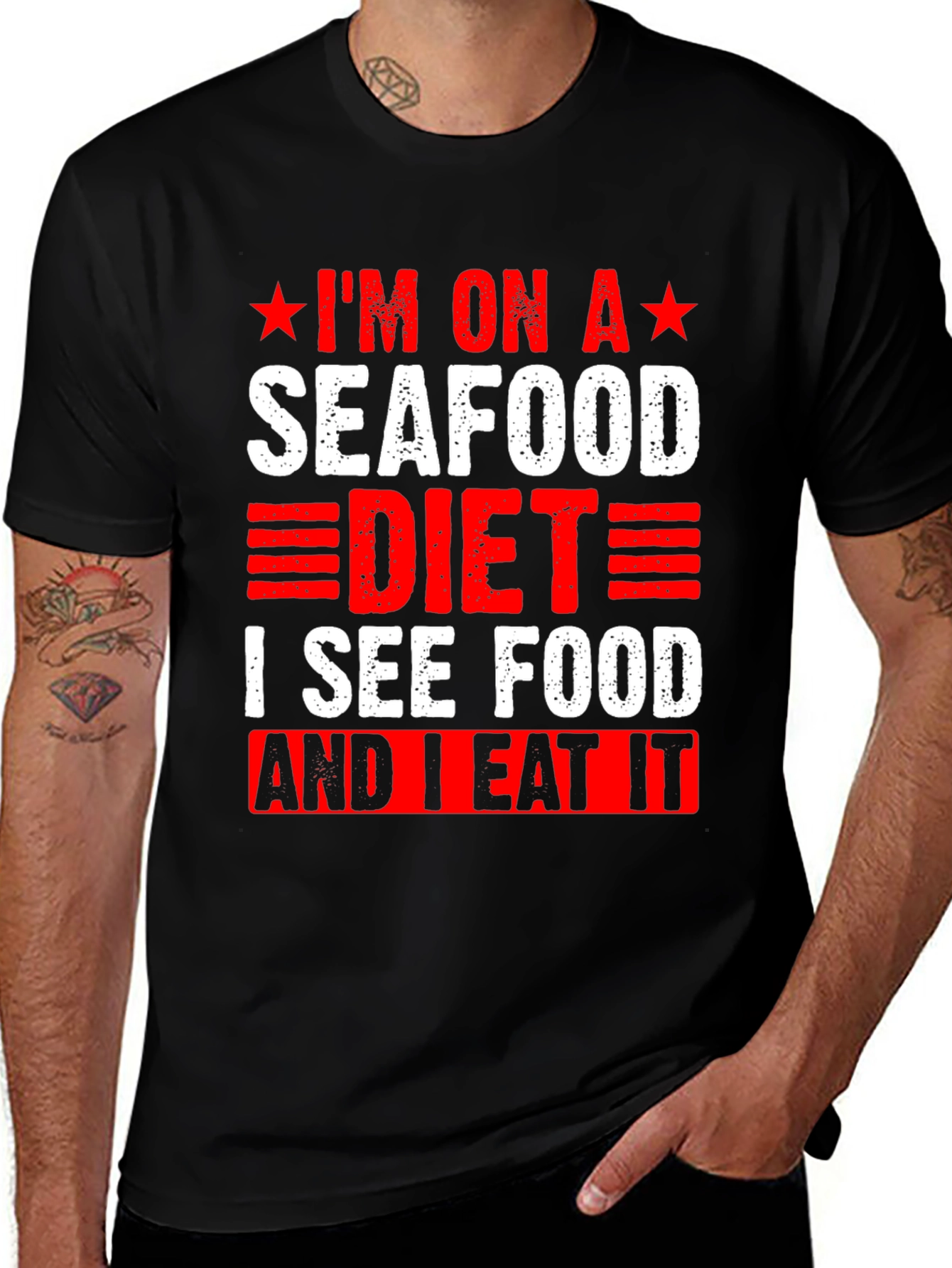 Seafood Diet T-Shirt - Funny Graphic Tee