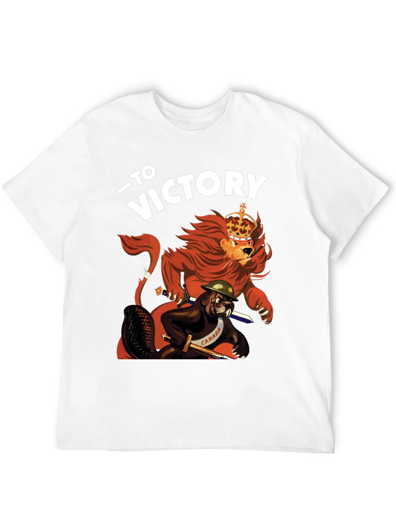To Victory T-Shirt - Lion and Beaver Design