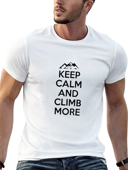 Keep Calm Climb More Black Graphic Tee