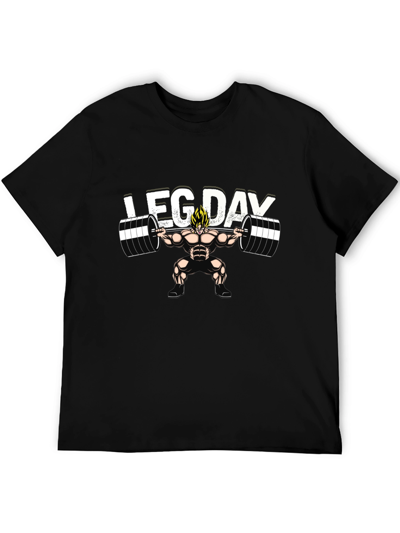 Leg Day Anime T-Shirt - Black