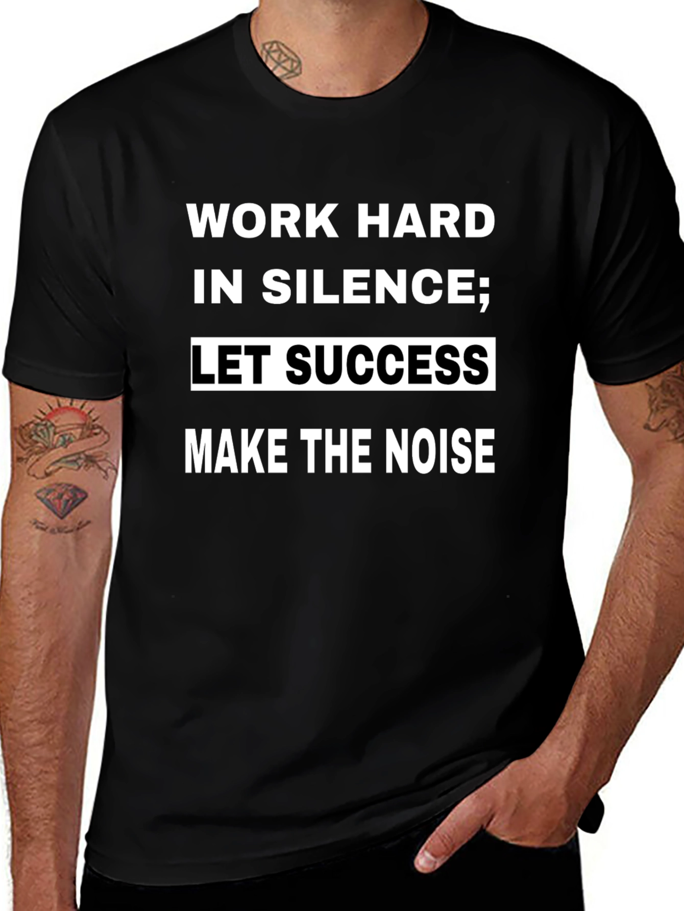 Work Hard in Silence T-Shirt - Motivational Quote