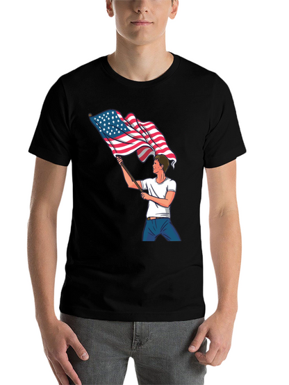American Flag Waving T-Shirt