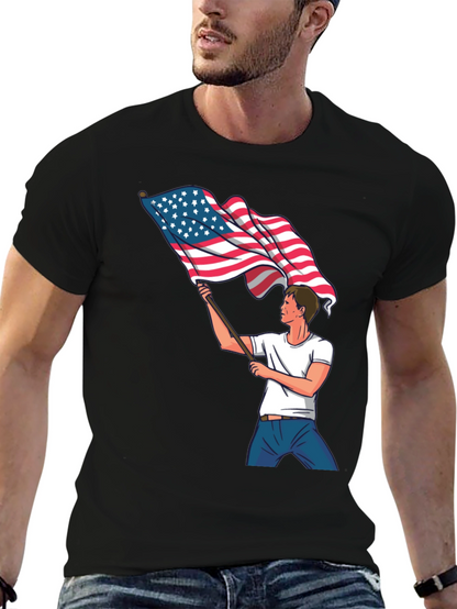 American Flag Waving T-Shirt