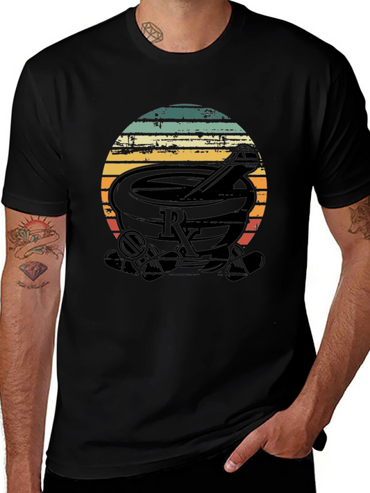 Vintage Pharmacy Rx Mortar and Pestle T-Shirt