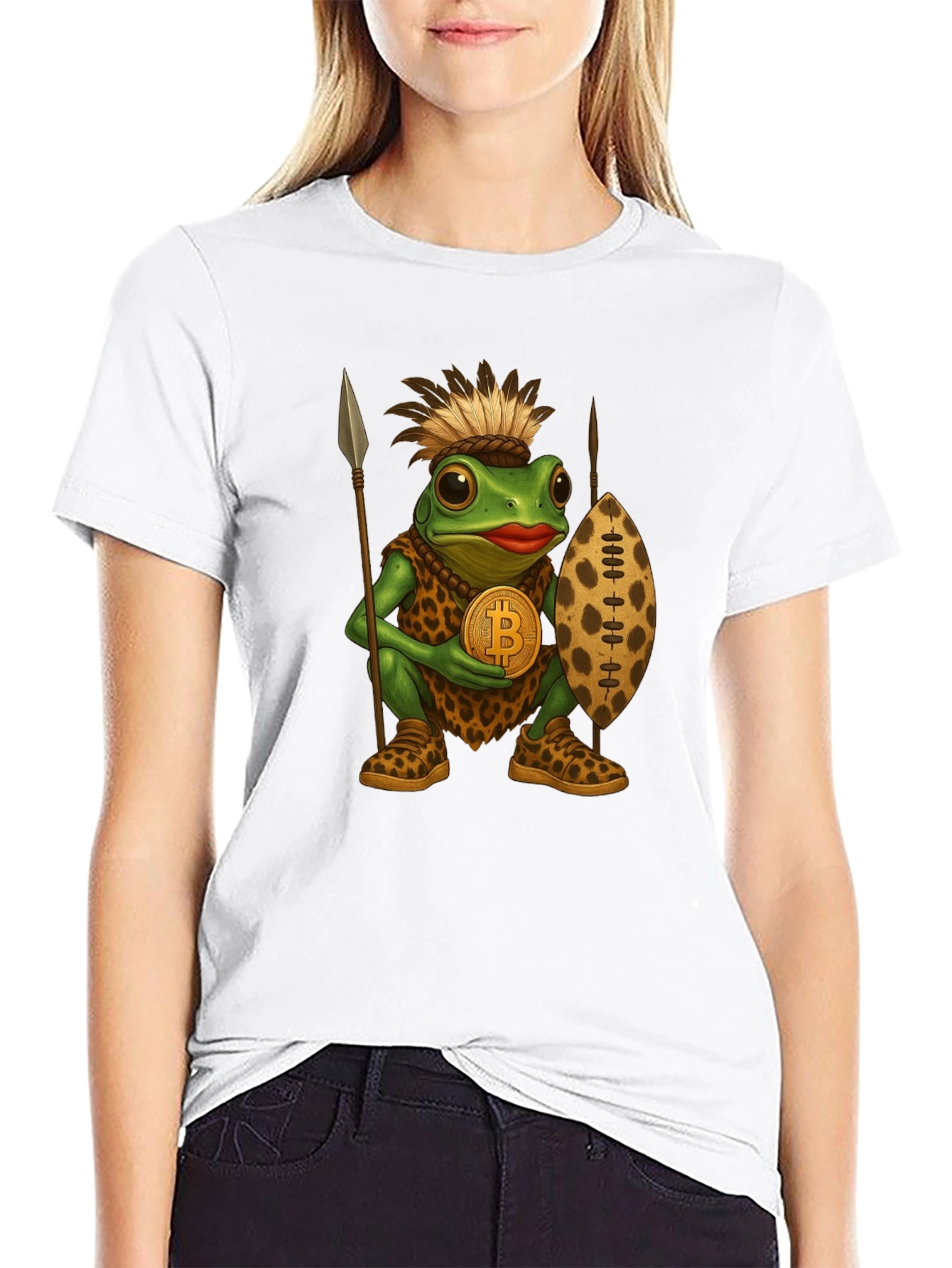 Tribal Frog Bitcoin T-Shirt