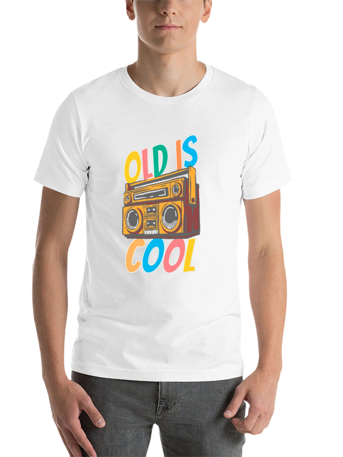 Retro Boombox T-Shirt - Old is Cool Graphic Tee