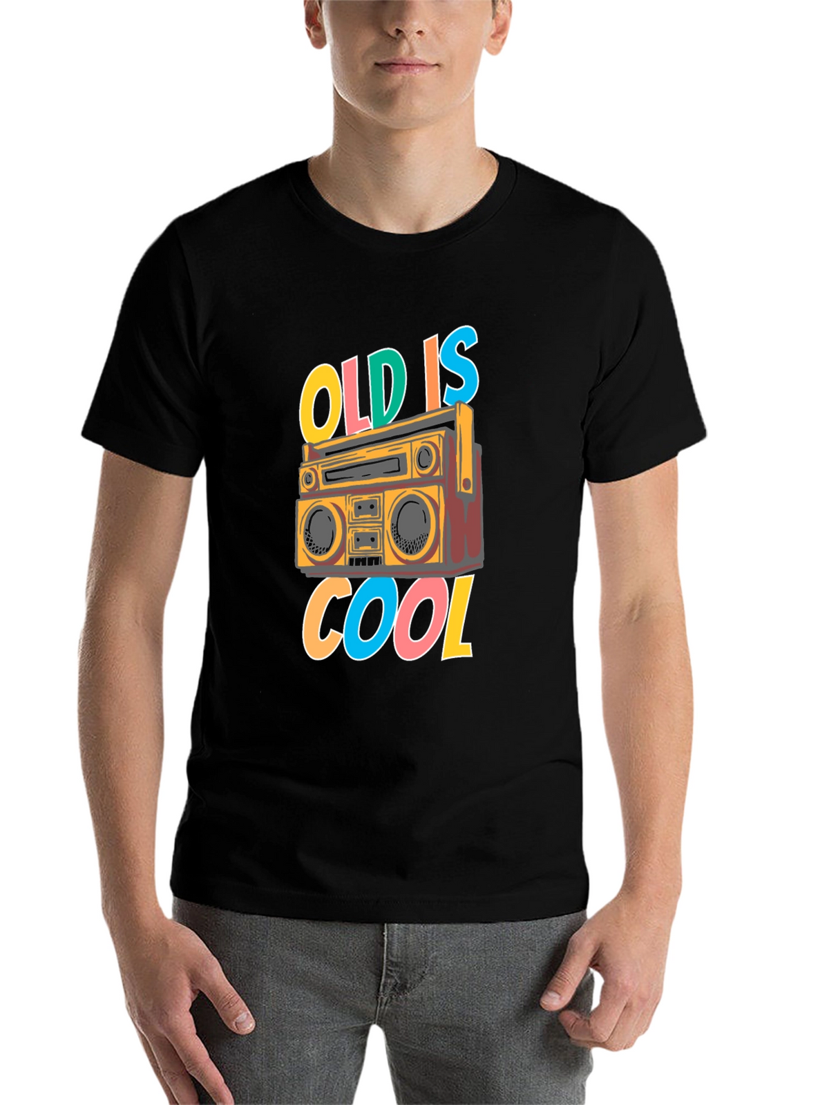 Retro Boombox T-Shirt - Old is Cool Graphic Tee