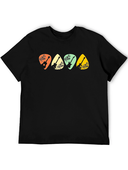 Guitar Pick Floral T-Shirt - Music Lover Tee