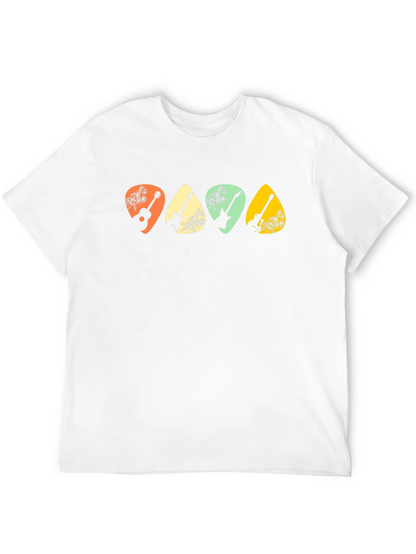 Guitar Pick Floral T-Shirt - Music Lover Tee