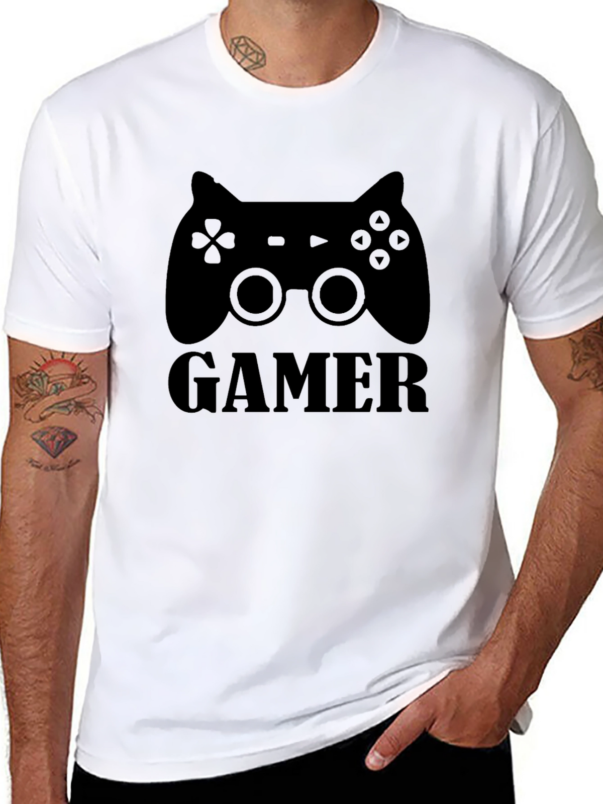 Gamer Controller T-Shirt - Black Gaming Tee