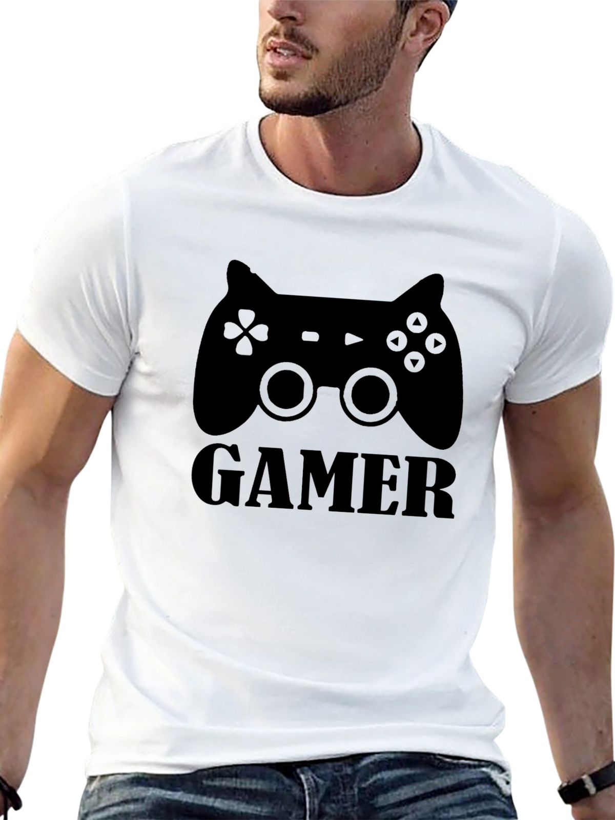 Gamer Controller T-Shirt - Black Gaming Tee