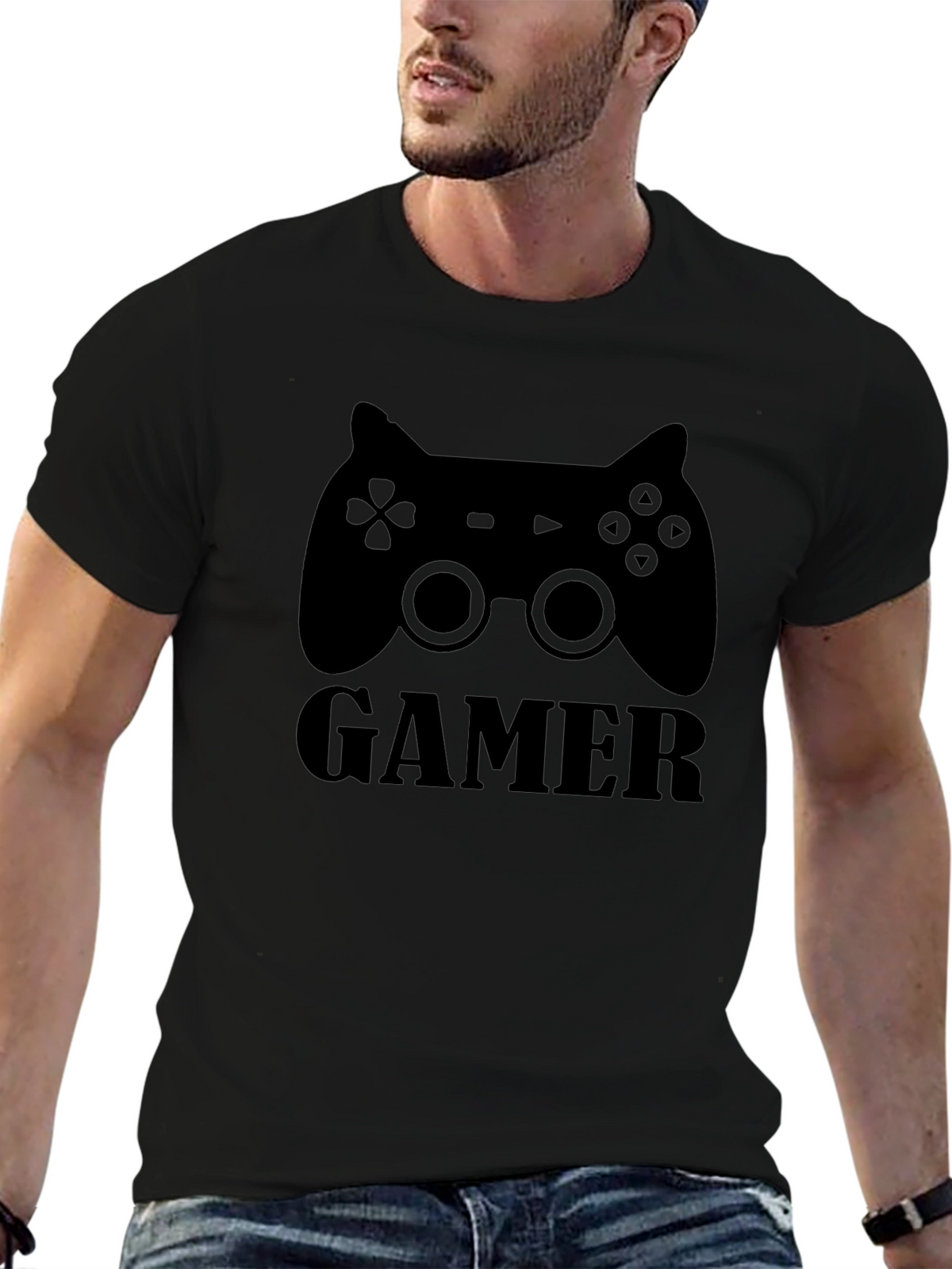 Gamer Controller T-Shirt - Black Gaming Tee