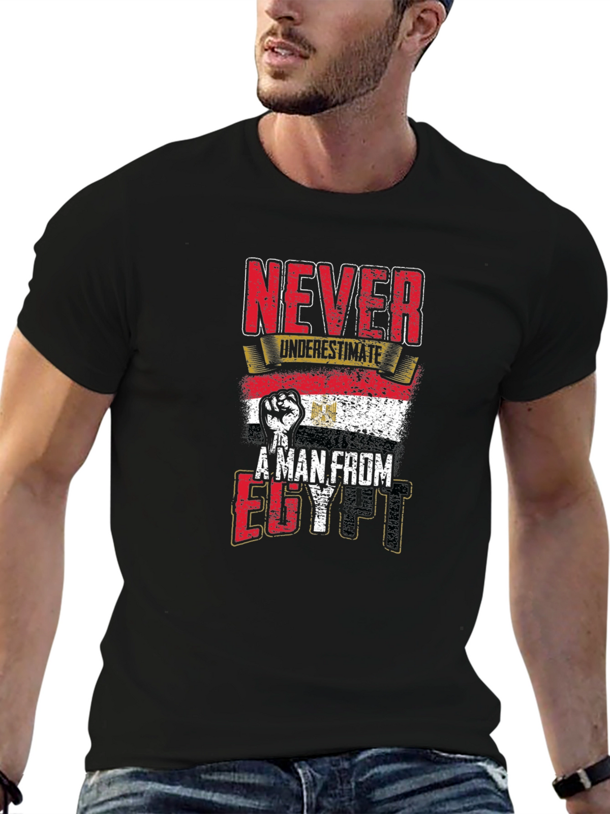 Never Underestimate A Man From Egypt Graphic Tee
