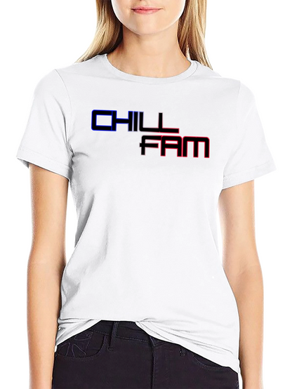 Chill Fam Graphic Print Black T-Shirt