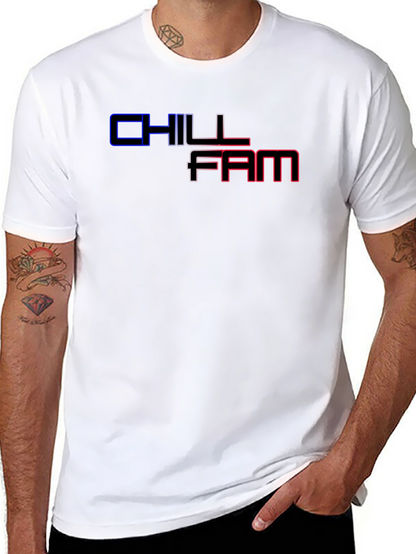 Chill Fam Graphic Print Black T-Shirt