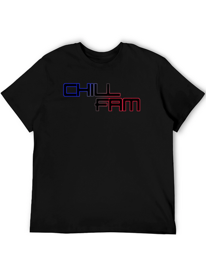 Chill Fam Graphic Print Black T-Shirt