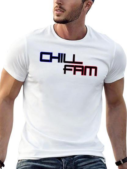 Chill Fam Graphic Print Black T-Shirt